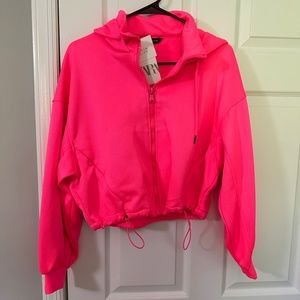 Zara hot pink zip up